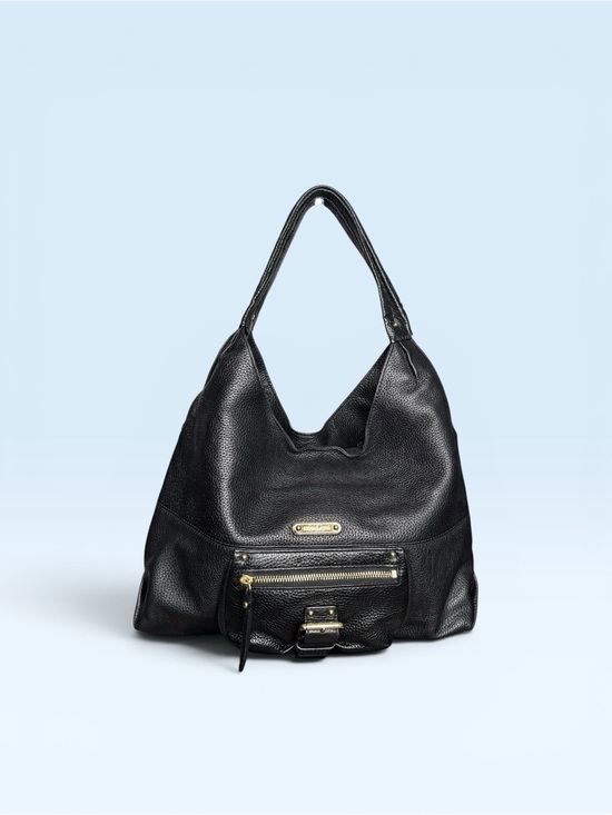 Michael Kors Handbags - Michael Kors Fulton Black Pebble Leather Hobo Bag